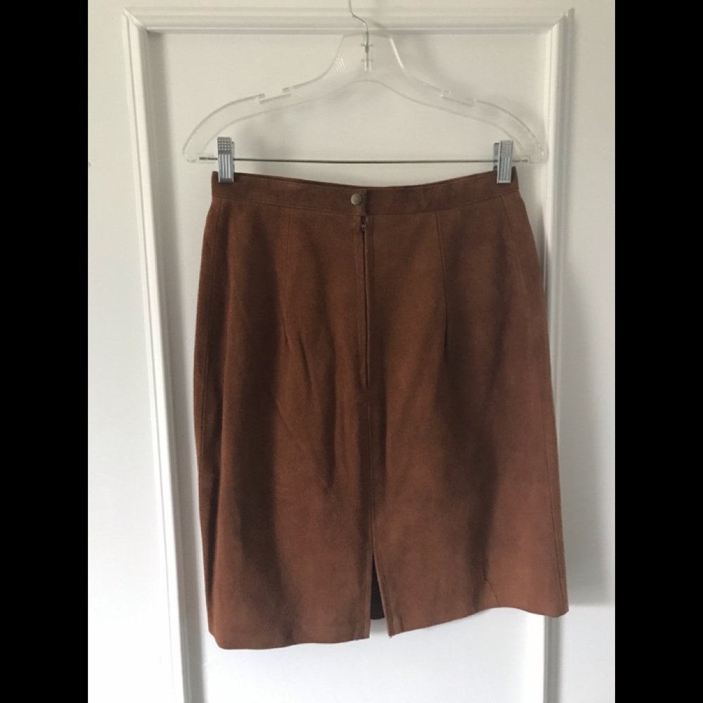 Lisa Cohen For Phoenix Vintage Suede Leather Skirt - Picture 12 of 16